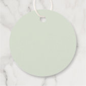 Étiquettes Cadeau Dusty Sage Merci Mariage botanique (Dos)