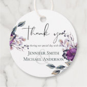 Étiquettes Cadeau Dynastie violette Dark Flork Budget Mariage articl (Devant)