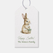 Étiquettes-cadeau Easter Aquarelle Rabbit Favoriser balise personnal (Devant)