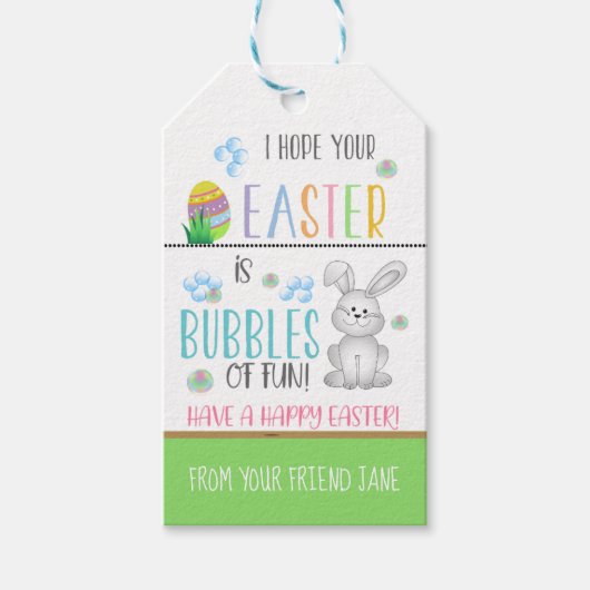 Étiquettes-cadeau Easter Bubbles Gift Tag (Devant)