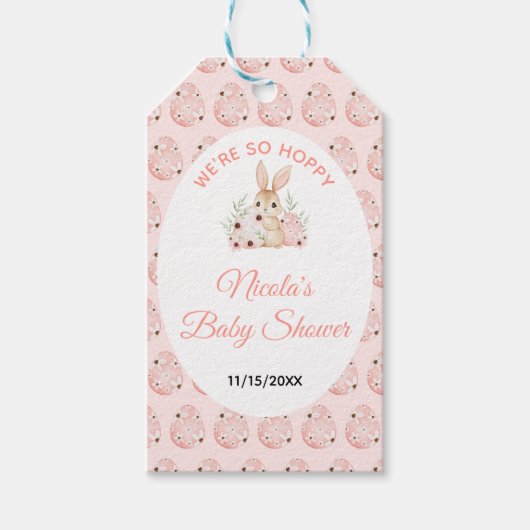 Étiquettes-cadeau Easter Bunny Baby Shower (Devant)