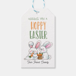 Étiquettes-cadeau Easter day Gift Favor Tag Rabbit Carrot Gift Tag