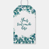 Étiquettes-cadeau Eau-couleur eucalyptus verdure (Devant)