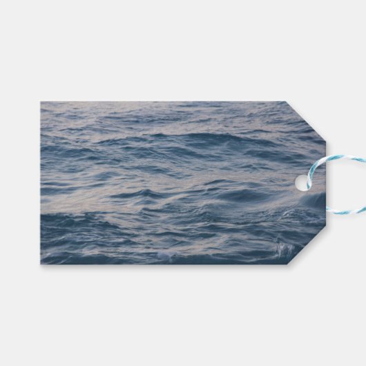 Étiquettes-cadeau Eau de mer de près (Devant (Horizontal))