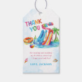 Étiquettes-cadeau Eau Diapositive Splish Splash Merci de fête d'anni (Devant)