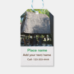 Étiquettes-cadeau eau océan plage photo ajouter nom texte place été