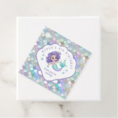 Étiquettes Cadeau Écailles de sirène Iridescente Coque V1 ID1144 (En situation)