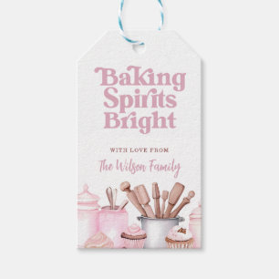 Étiquettes-cadeau Échange de biscuits rose pour égayer les esprits