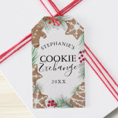 Étiquettes-cadeau Échange de cookies aquarelle