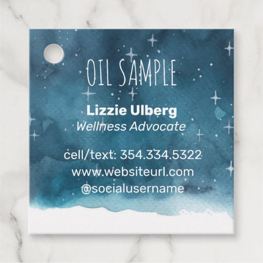 Étiquettes Cadeau Échantillon d'huile essentielle de nuit étoilée (Devant)