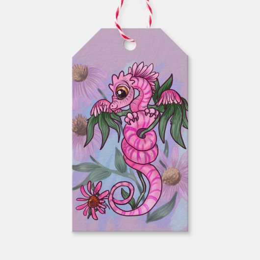 Étiquettes-cadeau Echinacea fleur lil' dragon de jardin (Devant)