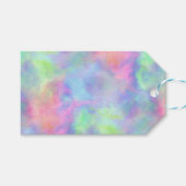 Étiquettes-cadeau éclaboussure d'aquarelle opale : (Devant (Horizontal))