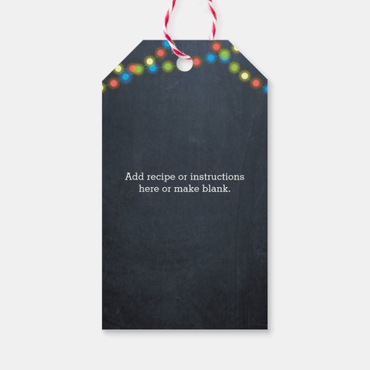 Étiquettes-cadeau Éclairage en tableau noir de Noël (Dos)