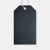 Étiquettes-cadeau Éclairages du tableau noir Merci Mariage bleu Étiq (Dos)