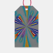 Étiquettes-cadeau Éclatement de couleur sur gris (Devant)