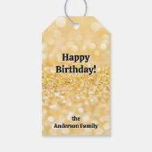 Étiquettes-cadeau Éclats d'or (Dos)