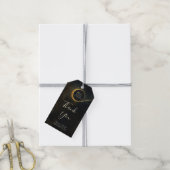 Étiquettes-cadeau Éclipse de poussière d'étoile dorée Mariage célest (Avec de la ficelle)