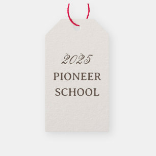 Étiquettes-cadeau École Pioneer 2025 Balises cadeaux JW