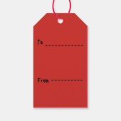 Étiquettes-cadeau Ecosse goth crânes plaid tag cadeau (Dos)