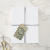 Étiquettes-cadeau Écran de poussière d'étoile sur Turquoise vert (Avec de la ficelle)