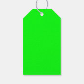 Étiquettes-cadeau Écran vert néon moderne brillant solide cool simpl (Dos)