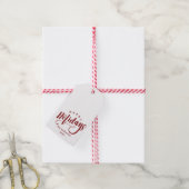 Étiquettes-cadeau Écriture calligraphique pour joyeuses fêtes simple (Avec de la ficelle)