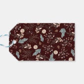 Étiquettes-cadeau Écriture de Noël Boho Verdure Noël (Dos Horizontal)