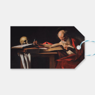 Étiquettes-cadeau Écriture de Saint Jérôme (par Caravaggio)