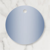Étiquettes Cadeau Écriture élégante de monogramme modifiable | Bleu (Dos)