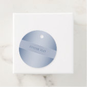 Étiquettes Cadeau Écriture élégante de monogramme modifiable | Bleu (En situation)