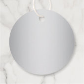 Étiquettes Cadeau Écriture élégante de monogramme modifiable | Gris (Dos)