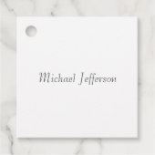 Étiquettes Cadeau Écriture manuscrite Nom de script Élégant Plaque s (Devant)