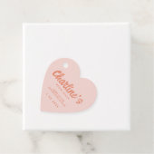 Étiquettes Cadeau Écriture manuscrite rose pastel Fête des mariées r (En situation)