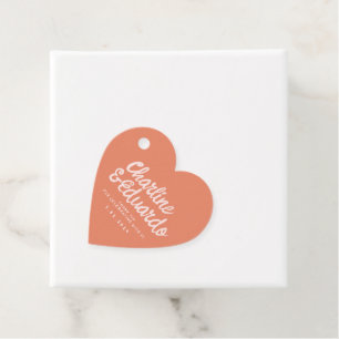 Étiquettes Cadeau Écriture manuscrite rose Pastel Merci Mariage rétr