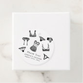 Étiquettes Cadeau Écriture Moderne Brosse Lingerie Réception de Mari (En situation)