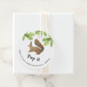 Étiquettes Cadeau Écureuil d'automne - Pop it! Quand elle apparaît (En situation)