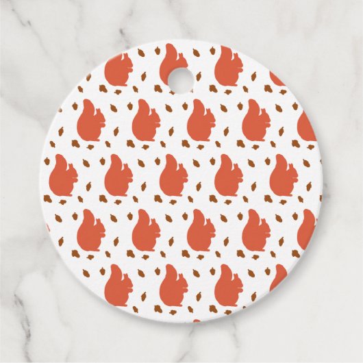 Étiquettes Cadeau Écureuil rouge (Devant)