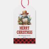 Étiquettes-cadeau Editable Yuletide Yeehaw Western Christmas tag (Dos)