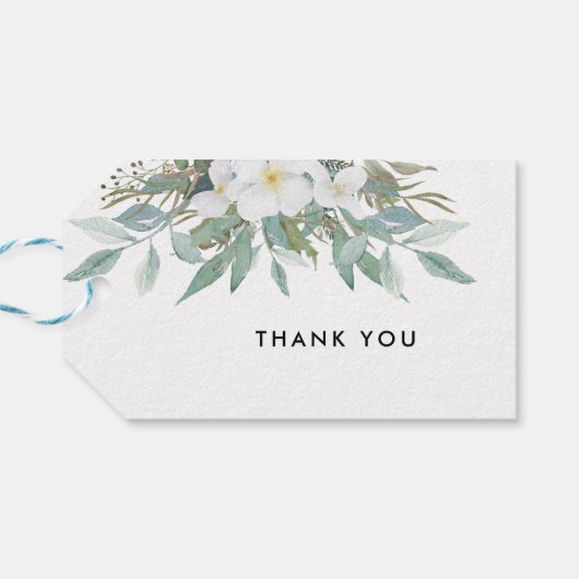 Étiquettes-cadeau Eeucalyptus simple et élégant (Dos Horizontal)