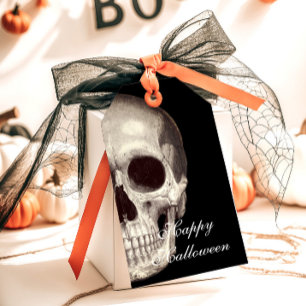 Étiquettes-cadeau Effrayant crâne mort Happy Halloween Party