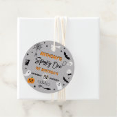 Étiquettes Cadeau ÉFFRAYANT ! Fête du 1er anniversaire d'Halloween (En situation)