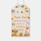 Étiquettes-cadeau Éffrayant Halloween Cute Ghost Merci (Devant)
