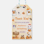 Étiquettes-cadeau Éffrayant Halloween Cute Ghost Merci (Dos)