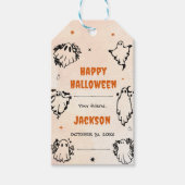 Étiquettes-cadeau Éffrayant Halloween mignon fantôme (Devant)