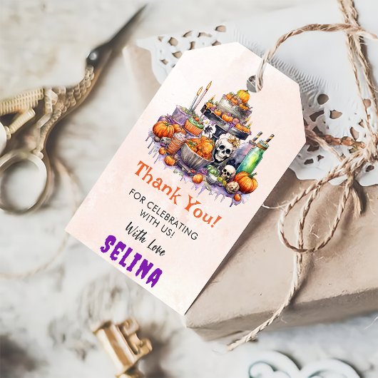Étiquettes-cadeau Éffrayant Halloween mignon Fantôme Anniversaire Do