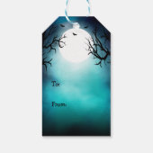 Étiquettes-cadeau Éffrayant Hauné Maison Lune Joyeux Halloween (Dos)