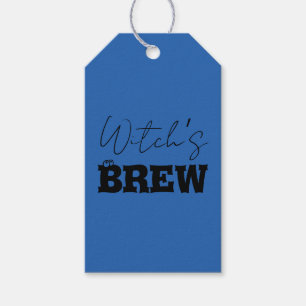 Étiquettes-cadeau Éffrayant Hauné Maison & Sorcière Silhouette  