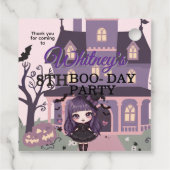 Étiquettes Cadeau Éffrayante Gothique Fille violette fête d'annivers (Dos)