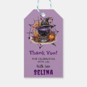 Étiquettes-cadeau Éffrayante Halloween mignonne Fête d'anniversaire  (Dos)