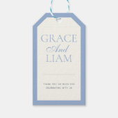 Étiquettes-cadeau Élégance de la frontière moderne Mariage Faveur Ta (Devant)